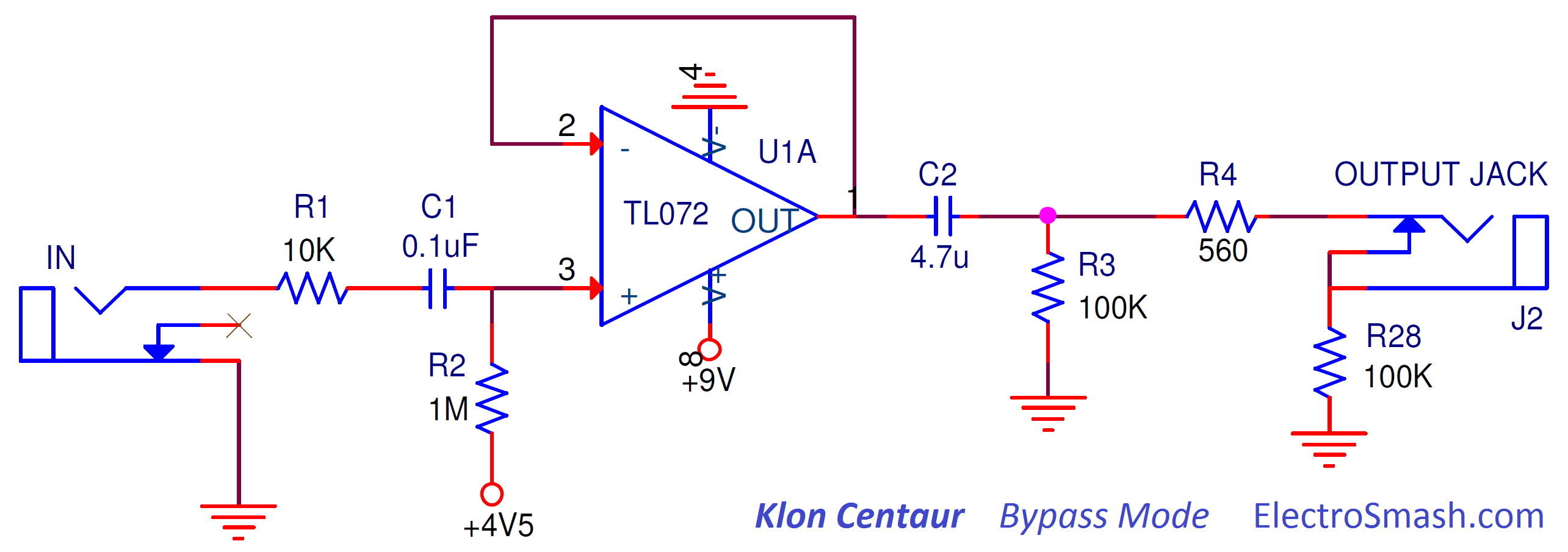 klon centaur bypass mode