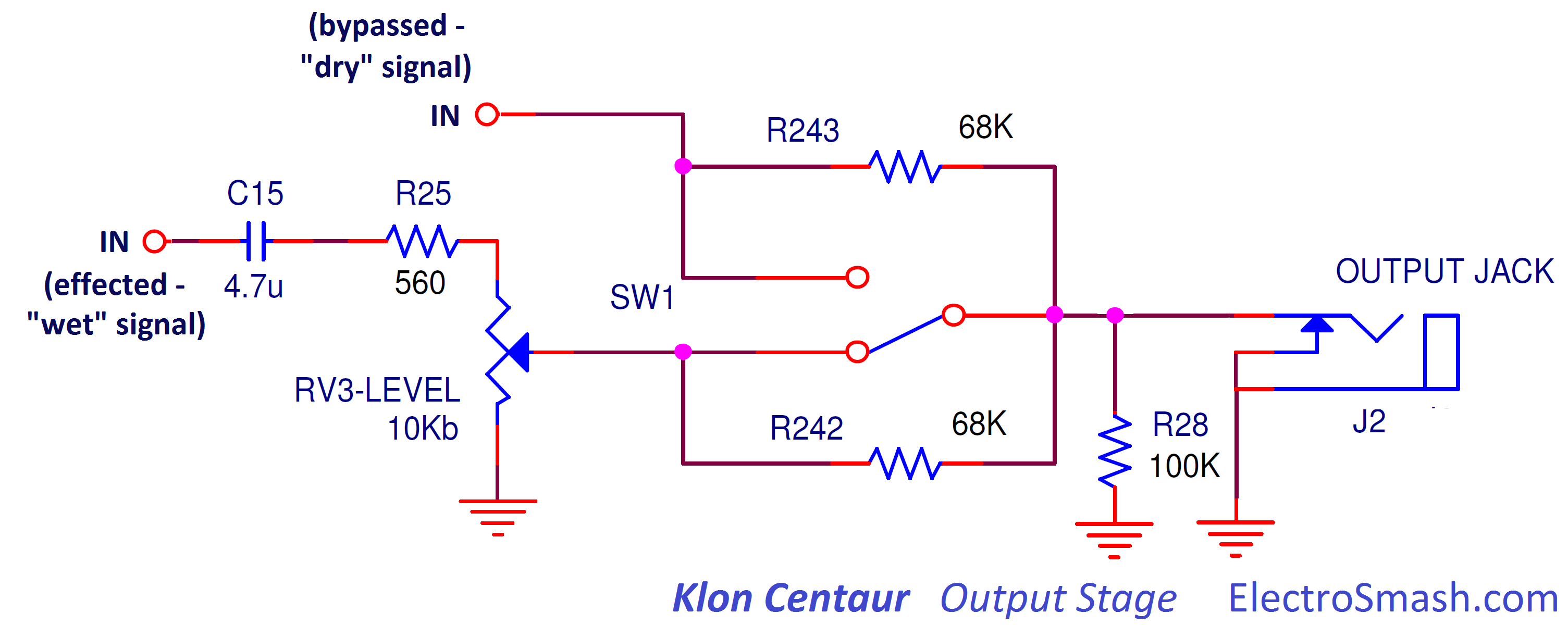 klon centaur output stage